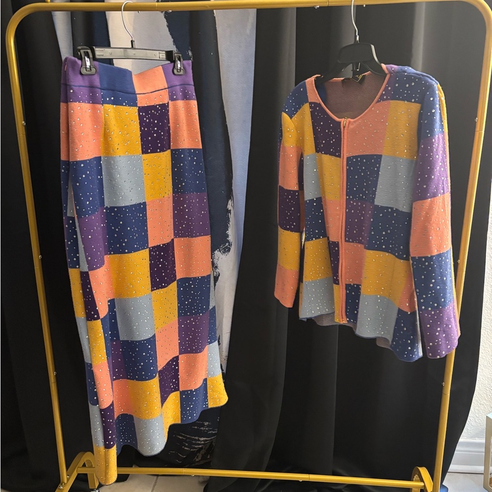 Colorful Checkered Skirt
